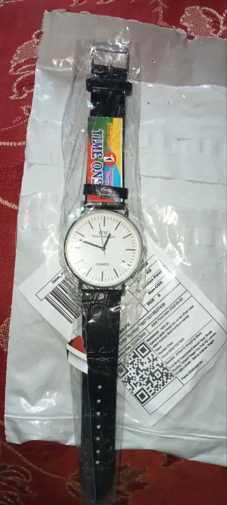 Watch Black Leather Straps For Boys