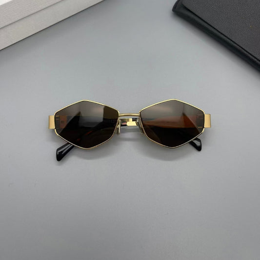 Metal Small Frame Polygonal Women's Sunglasses