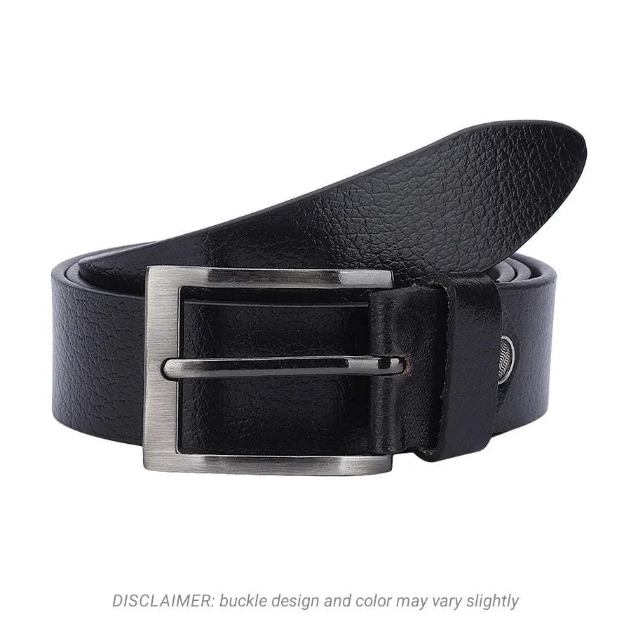 Leather Belt with Metal Buckle