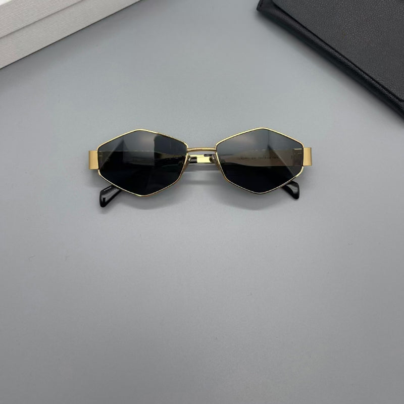 Metal Small Frame Polygonal Women's Sunglasses
