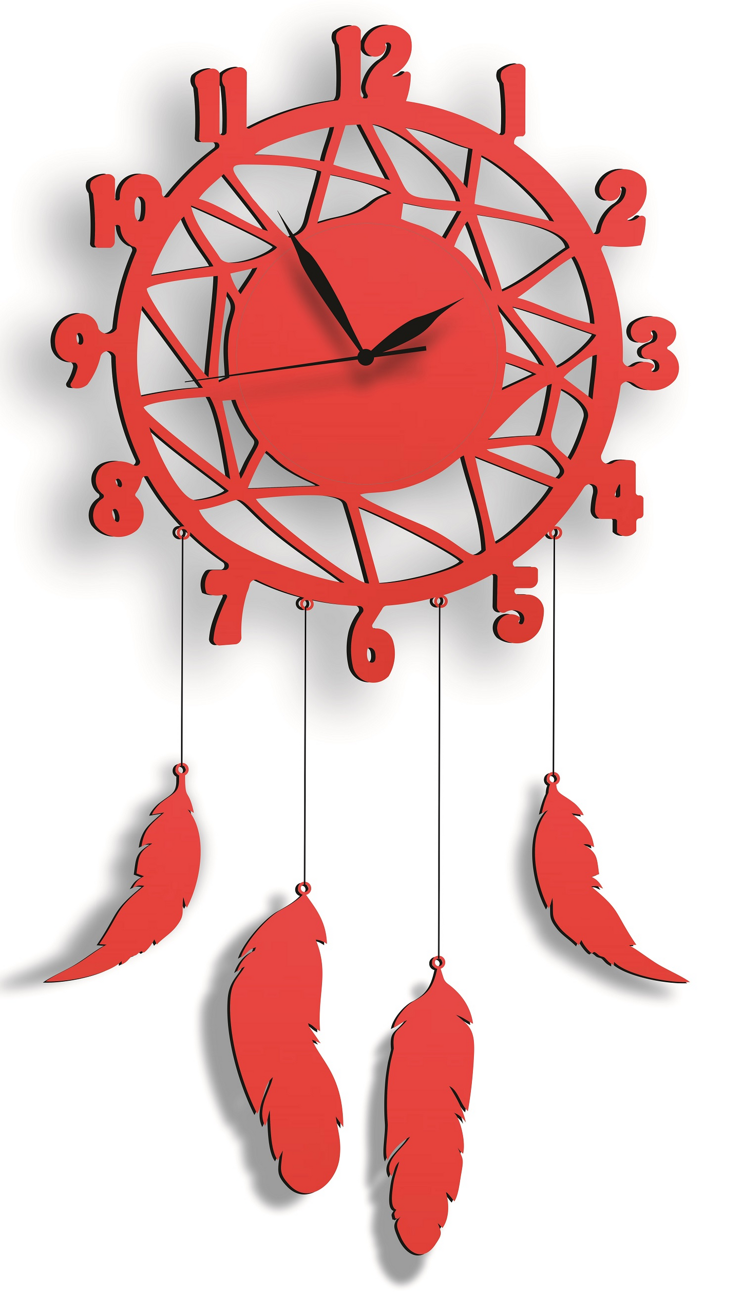 Leafs Wall Hanging Wall Clock