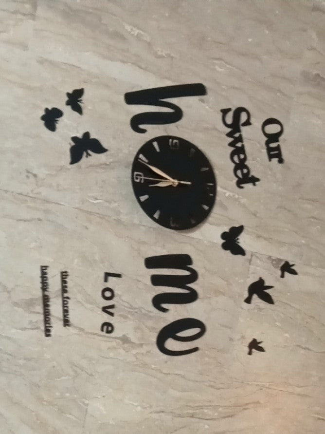 Wooden Clock 3D Quartz Watch