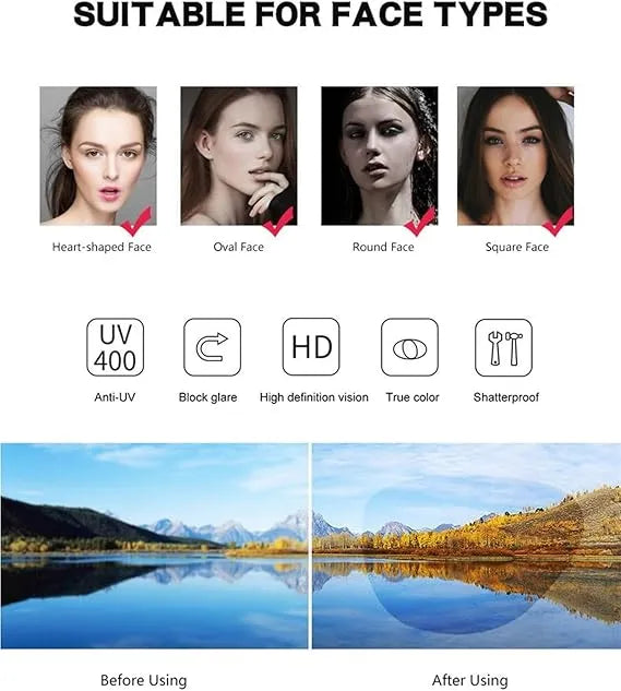 Classic Square Sunglasses For Men & Women