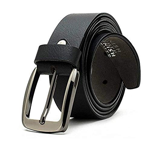 Leather Belt with Metal Buckle
