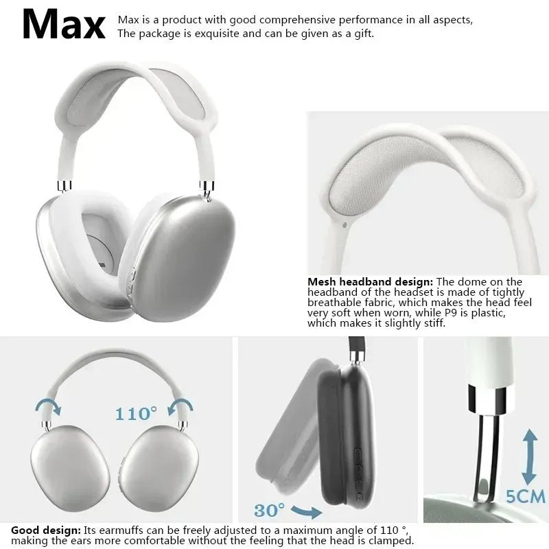 P9 Wireless Bluetooth Headphones with Mic